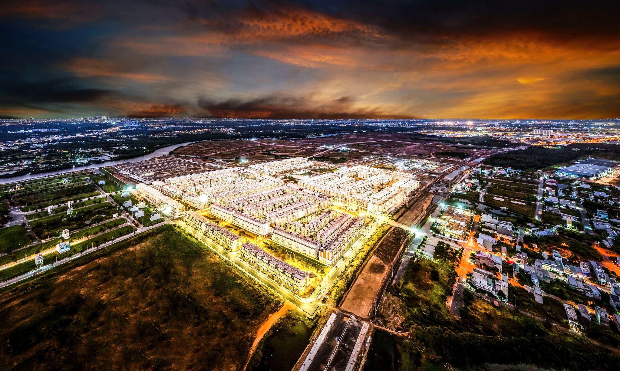 Vẻ đẹp lung linh của Th&agrave;nh phố Thi&ecirc;n ni&ecirc;n kỷ T&amp;T City Millennia nh&igrave;n từ tr&ecirc;n cao.