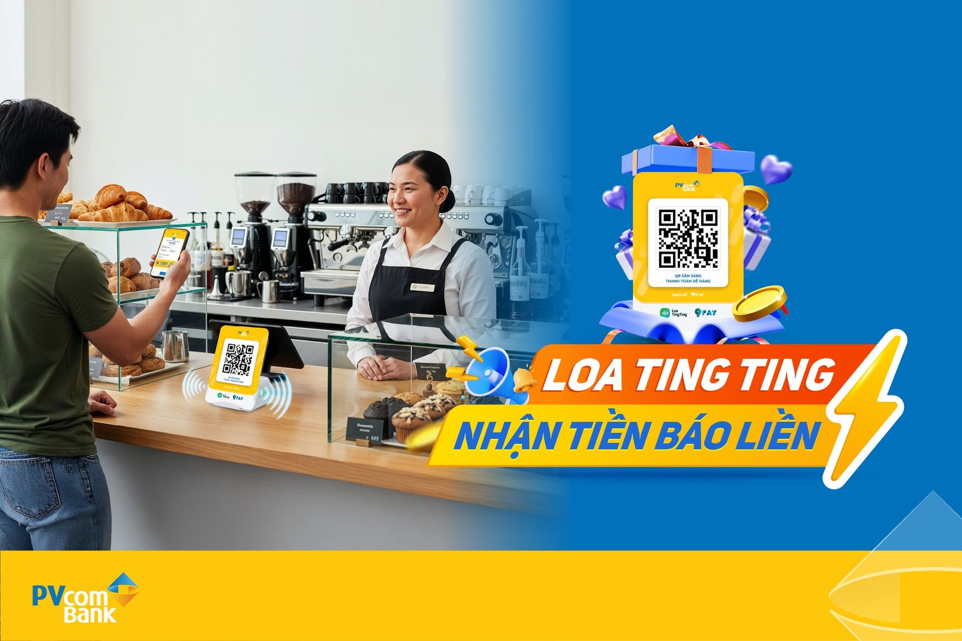 Loa th&ocirc;ng b&aacute;o biến động số dư của PVcomBank hỗ trợ kh&aacute;ch h&agrave;ng kiểm so&aacute;t biến động giao dịch hiệu quả