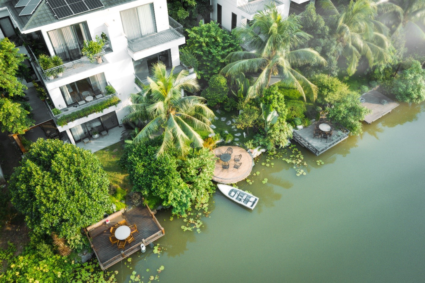 Kh&ocirc;ng gian sống giữa nhiều tầng thi&ecirc;n nhi&ecirc;n, mặt nước tại biệt thự đảo Ecopark &nbsp;