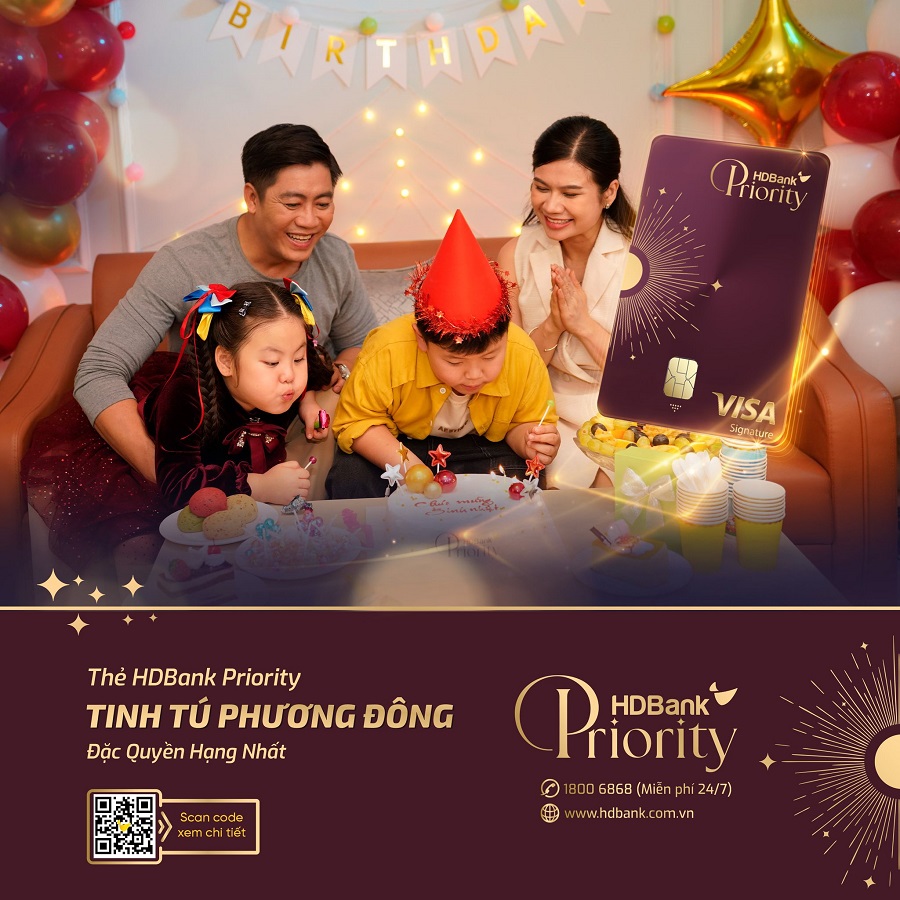 Thẻ tín dụng HDBank Priority – Tinh Tú Phương Đông: Ưu đãi ngập tràn cho khách hàng đặc biệt - Ảnh 1