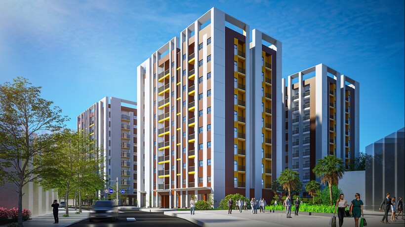 Phối cảnh c&ocirc;ng tr&igrave;nh nh&agrave; ở x&atilde; hội tại phường An Xuy&ecirc;n, tỉnh C&agrave; Mau do C&ocirc;ng ty TNHH T&amp;T Land C&agrave; Mau l&agrave;m chủ đầu tư