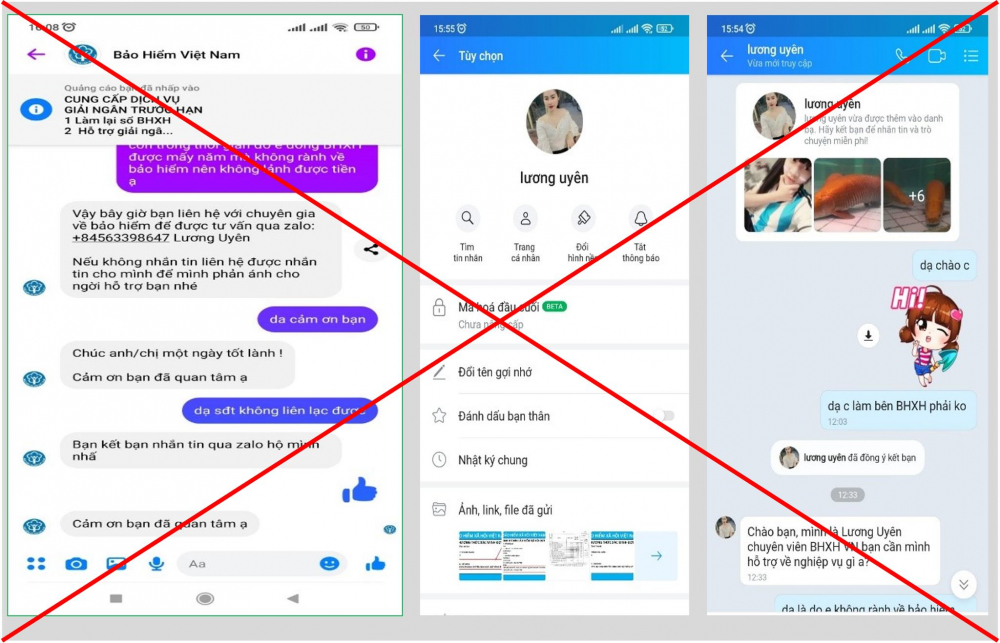 Tin nhắn mạo danh cơ quan BHXH (Ảnh: BHXH Việt Nam).&nbsp;