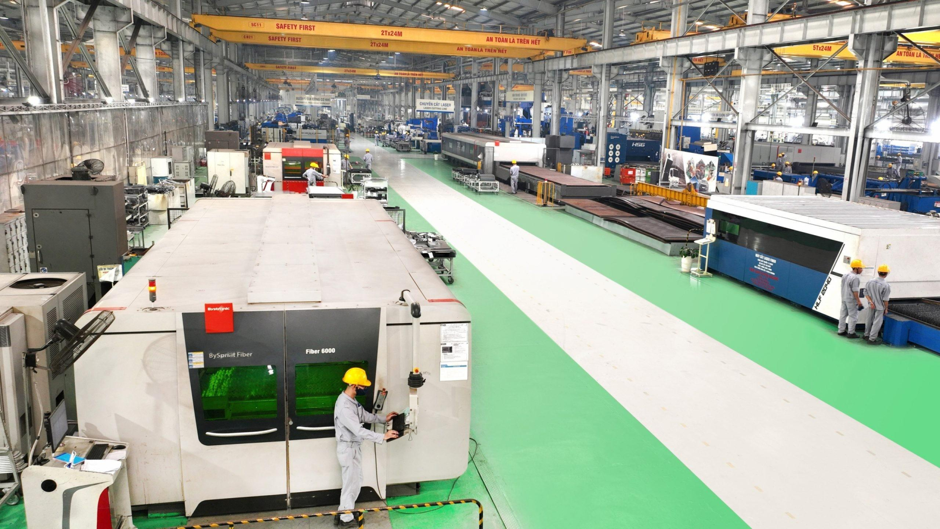 D&acirc;y chuyền sản xuất của THACO INDUSTRIES. Ảnh: THACO