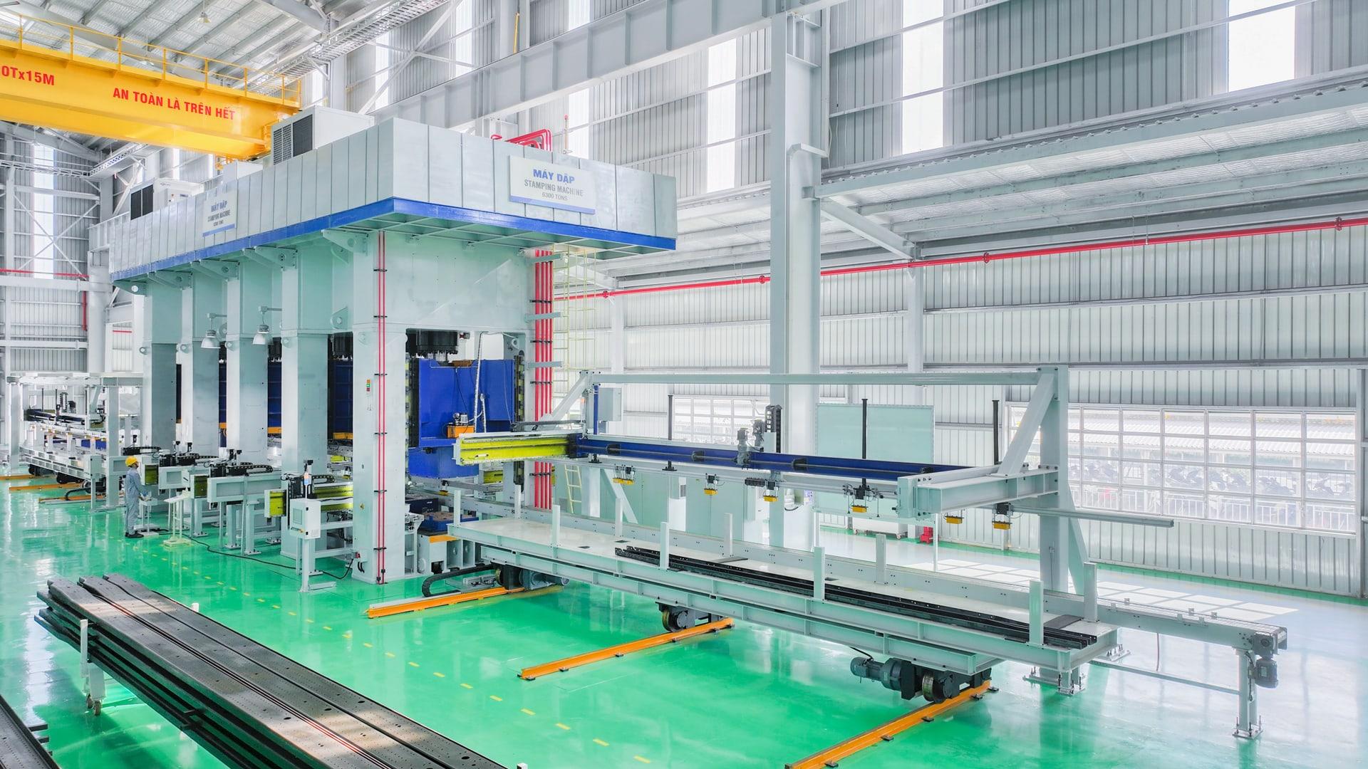 M&aacute;y dập 6.300 tấn tại Nh&agrave; m&aacute;y Sản xuất Linh kiện khung th&acirc;n vỏ &ocirc; t&ocirc;.