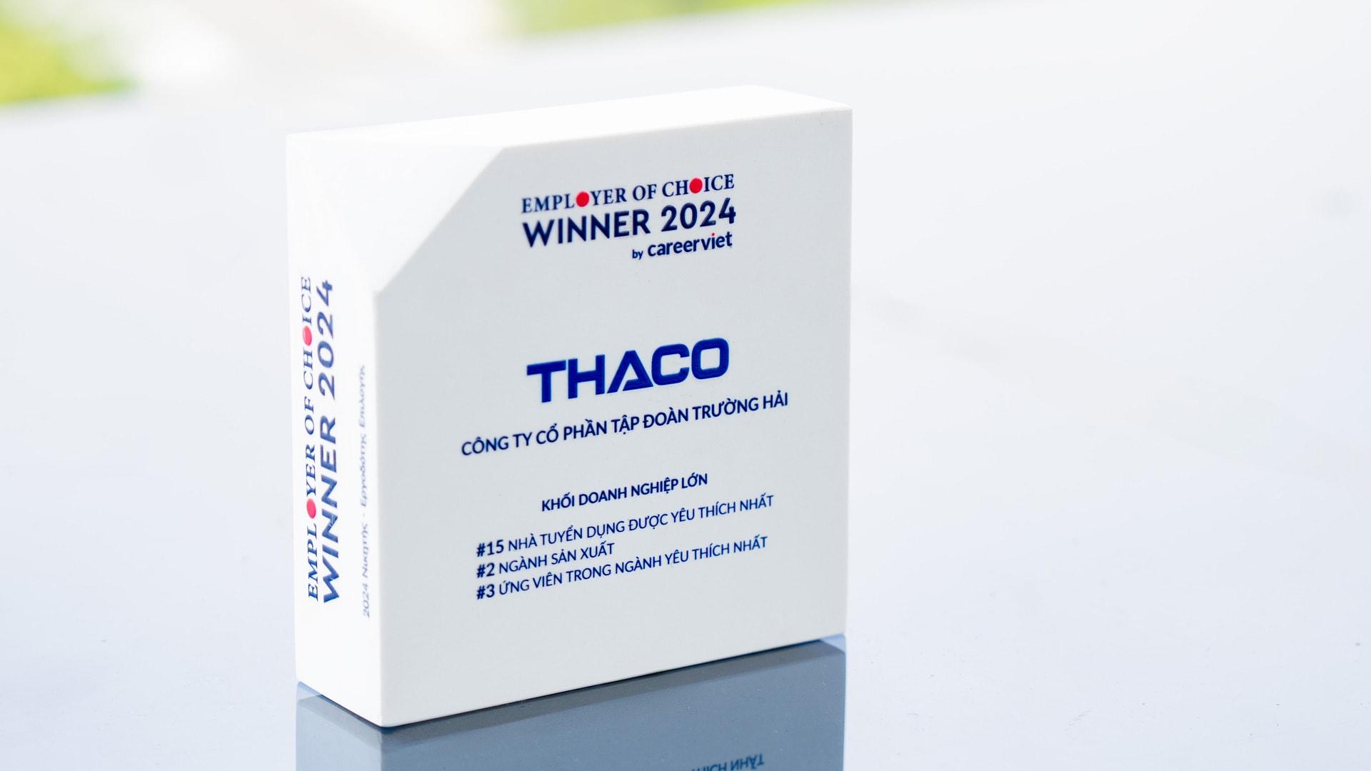 THACO đạt 3 giải thưởng d&agrave;nh cho Khối doanh nghiệp lớn tại Lễ trao giải "Employer Of Choice 2024".