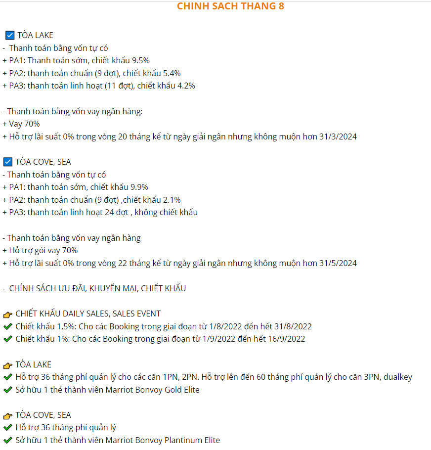 Dự &aacute;n Grand Marina Saigon &aacute;p dụng ch&iacute;nh s&aacute;ch ưu đ&atilde;i linh hoạt đối với từng sản phẩm v&agrave; đối tượng kh&aacute;ch h&agrave;ng