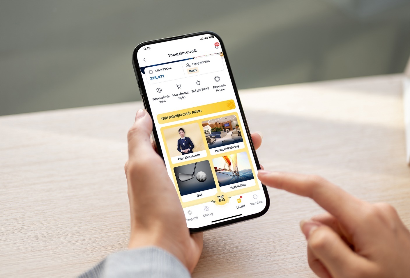 Giao diện Trung t&acirc;m ưu đ&atilde;i được thiết kế chuy&ecirc;n biệt cho Hội vi&ecirc;n Dịch vụ ng&acirc;n h&agrave;ng ưu ti&ecirc;n PVcomBank