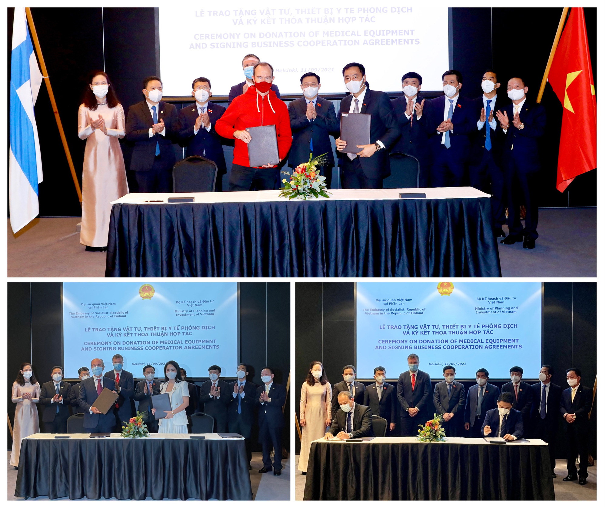 Đại diện T&amp;T Group k&yacute; bi&ecirc;n bản v&agrave; hợp đồng hợp t&aacute;c với đối t&aacute;c tại ch&acirc;u &Acirc;u, mua v&agrave; nhận chuyển giao c&ocirc;ng nghệ sản xuất vắc xin ph&ograve;ng COVID-19 v&agrave; kit x&eacute;t nghiệm COVID-19 RT-PCR. &nbsp;