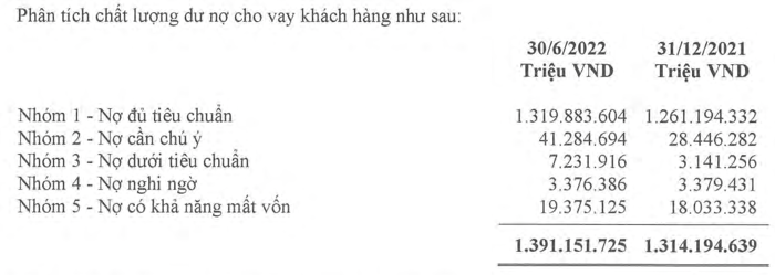 Chi tiết c&aacute;c nh&oacute;m nợ của Agribank. (Nguồn: BCTC Agribank).