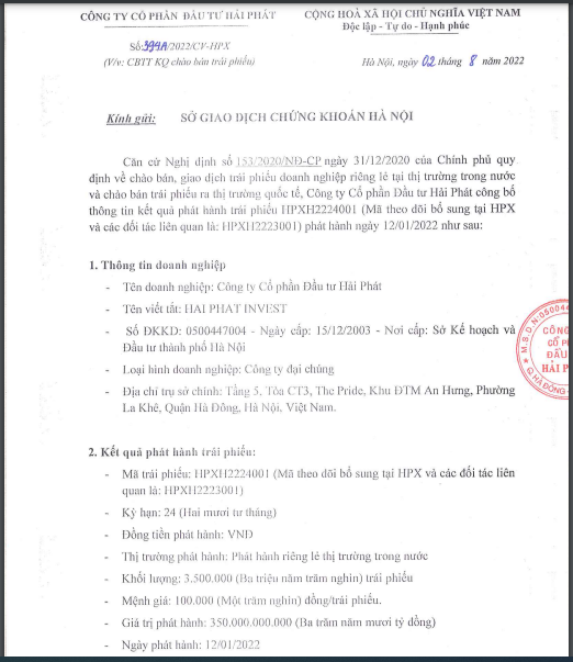 800 tỷ đồng tr&#225;i phiếu ph&#225;t h&#224;nh vừa &#39;chảy&#39; về t&#224;i khoản Hải Ph&#225;t Invest - Ảnh 1