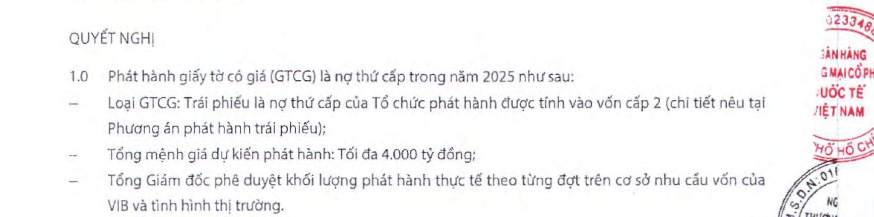 VIB muốn huy động tối đa 4.000 tỷ đồng tr&#225;i phiếu - Ảnh 1