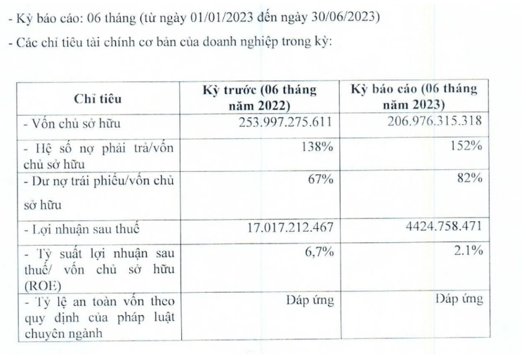 Số liệu t&agrave;i ch&iacute;nh của Bkav Pro (Ảnh chụp m&agrave;n h&igrave;nh). Ảnh: B&aacute;o D&acirc;n tr&iacute;
