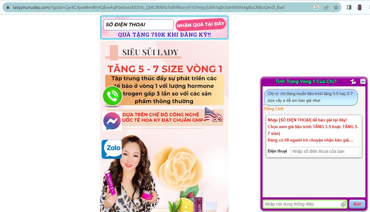 Những lời quảng c&aacute;o c&oacute; c&aacute;nh với c&ocirc;ng dụng tr&ecirc;n trời của sản phẩm vi&ecirc;n sủi Lady