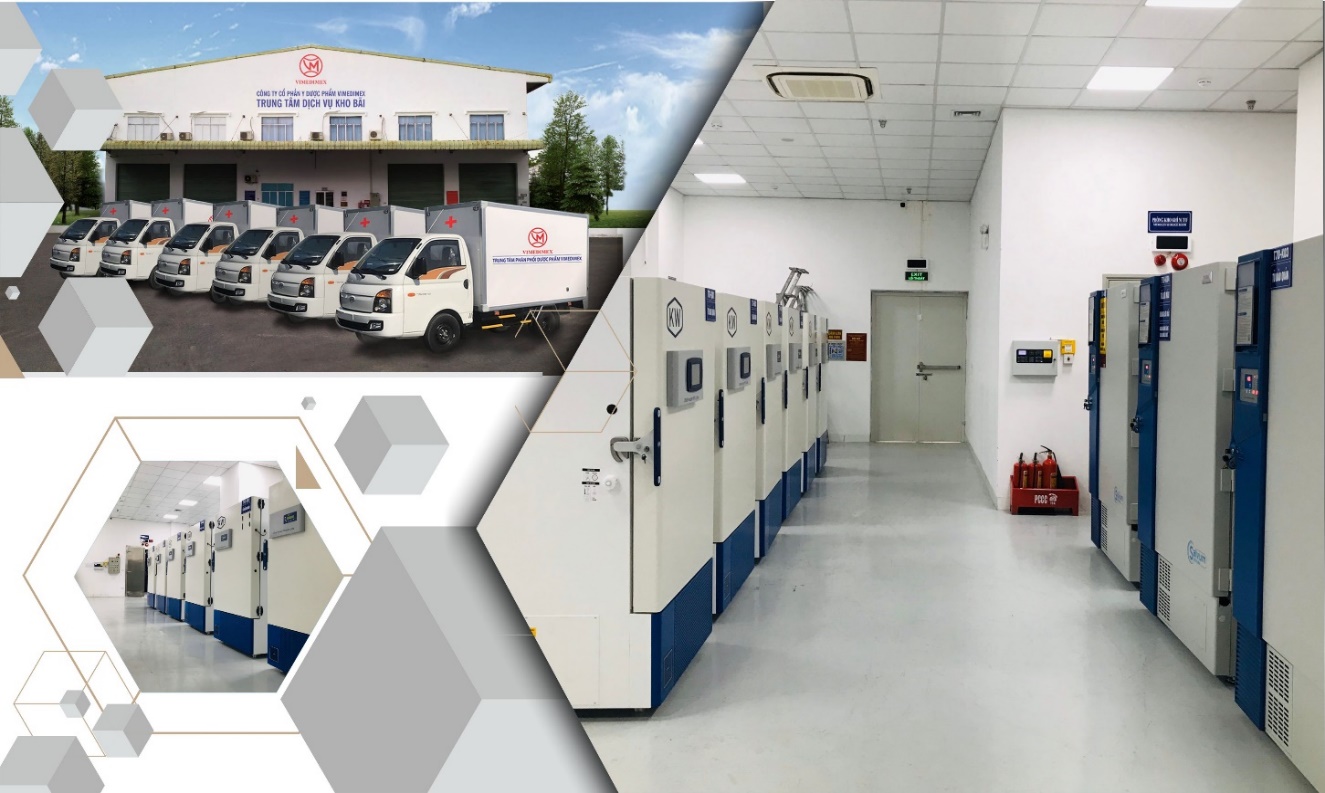 Kho lạnh v&agrave; xe chuy&ecirc;n d&ugrave;ng của Vimedimex vận chuyển vắc xin&nbsp;Hayat- Vax đến cơ sở ti&ecirc;m chủng