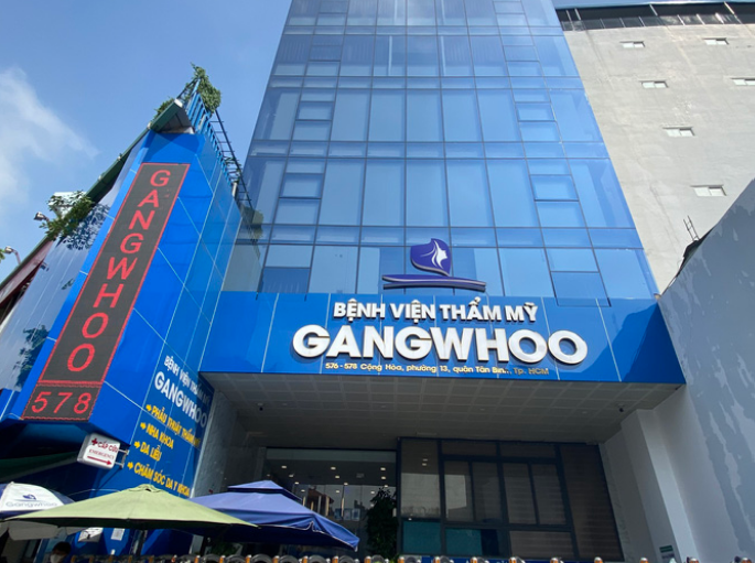 &nbsp;Bệnh viện Thẩm mỹ Gangwhoo (địa chỉ 576 &ndash; 578 Cộng H&ograve;a, phường 13, quận T&acirc;n B&igrave;nh, TP.HCM) bị phản &aacute;nh l&agrave; lừa đảo v&agrave; kh&ocirc;ng c&oacute; giấy ph&eacute;p. Ảnh: Internet
