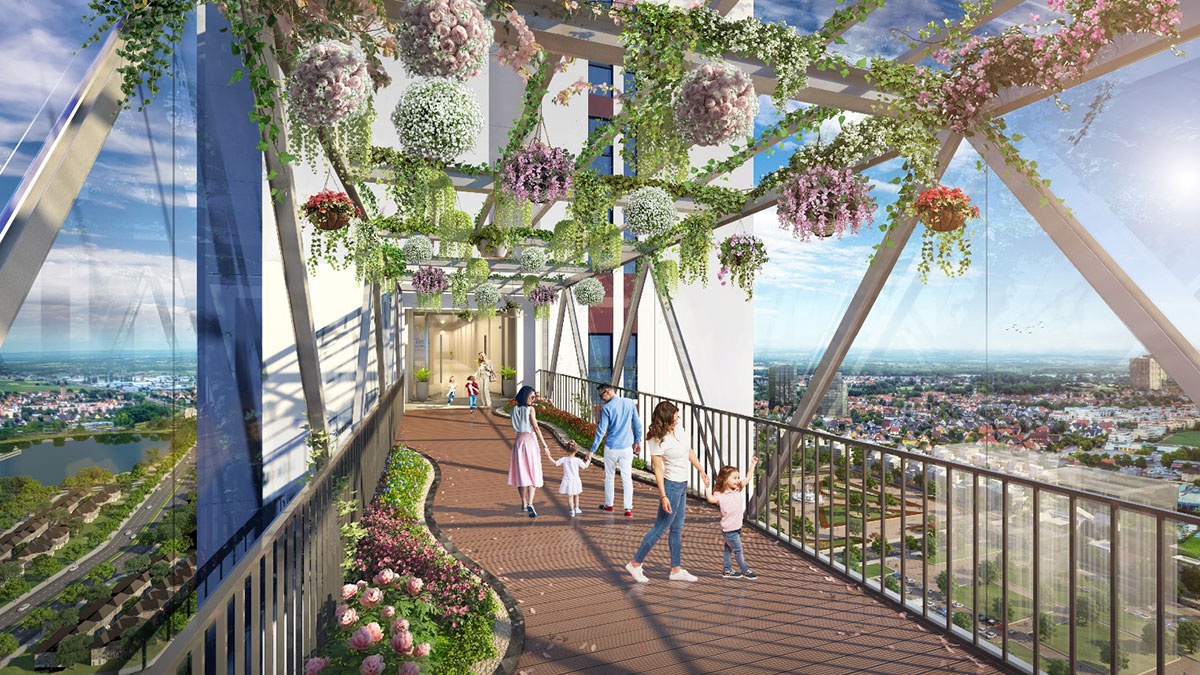 Cầu k&iacute;nh được bố tr&iacute; tại tầng 33 dự &aacute;n The Terra - An Hưng &nbsp;