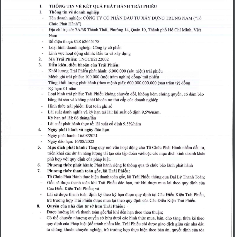 Trung Nam Group vay th&#234;m 530 tỷ đồng tr&#225;i phiếu khi đến hạn trả nợ tr&#225;i phiếu 600 tỷ đồng - Ảnh 1