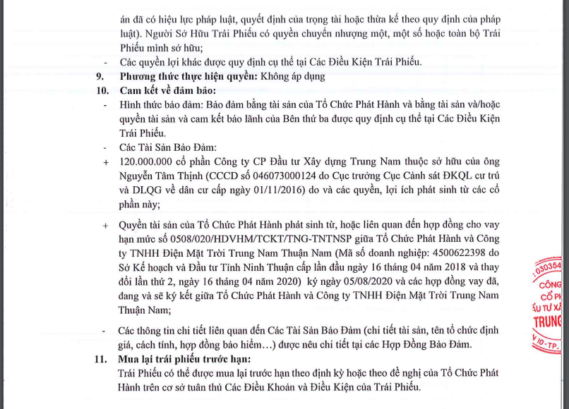 Th&ocirc;ng tin về l&ocirc; tr&aacute;i phiếu 600 tỷ đồng đ&aacute;o hạn v&agrave;o th&aacute;ng 8/2022 của Trung Nam Group