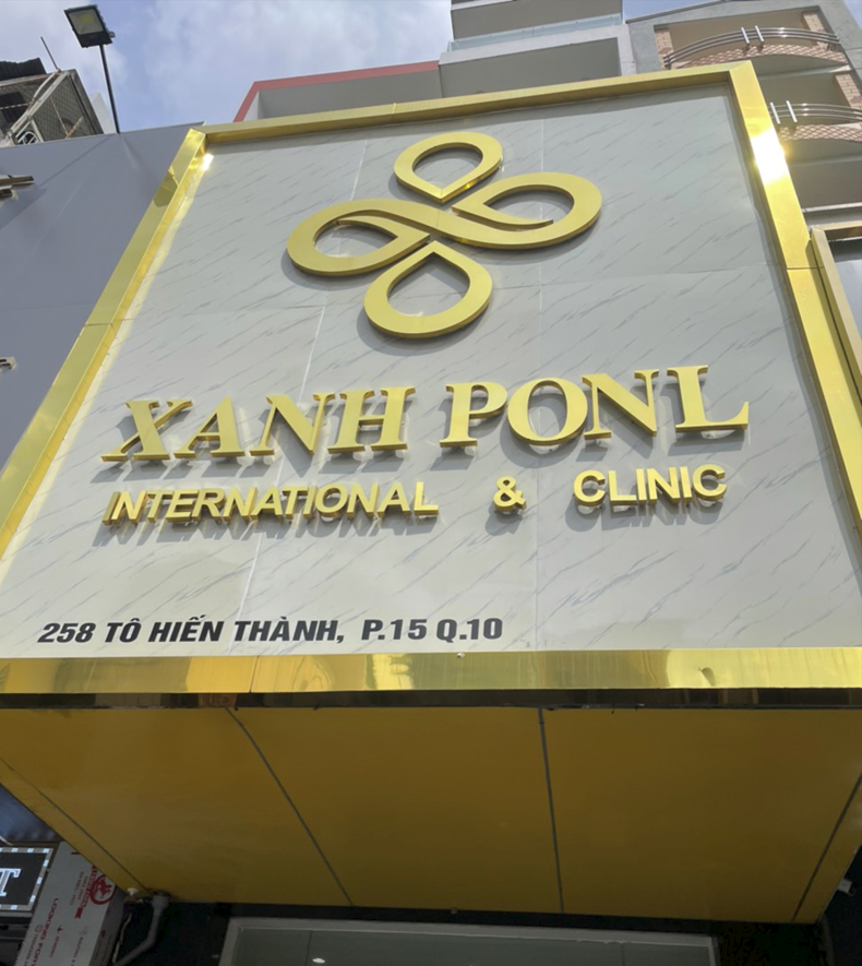 Viện thẩm mỹ Xanh Ponl kh&aacute;m chữa bệnh khi chưa được cấp ph&eacute;p.