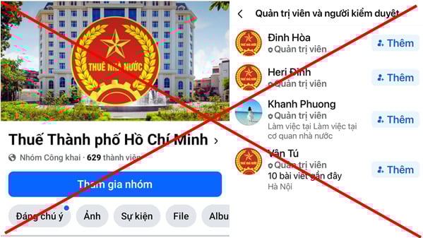 Thuế Tp.HCM cảnh b&aacute;o trang facebook giả mạo.