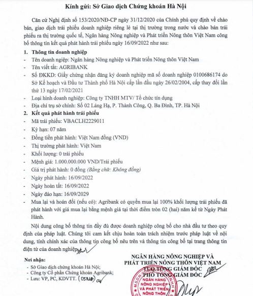 Hai l&ocirc; tr&aacute;i phiếu bị \'ế\' của ng&acirc;n h&agrave;ng Agribank