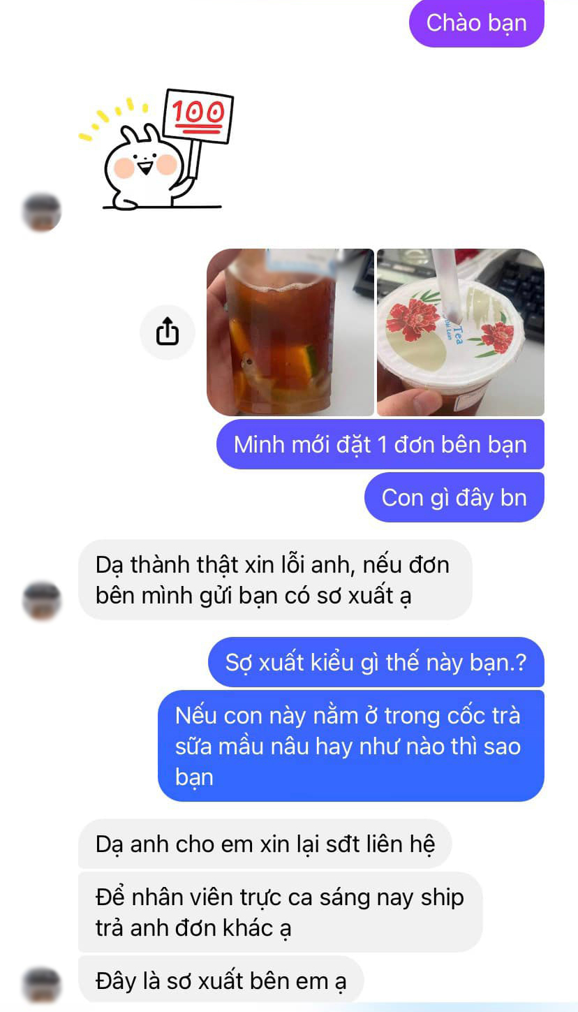 Đồng thời, cách giải quyết của quán trà sữa cũng bị cho là chưa khéo léo  