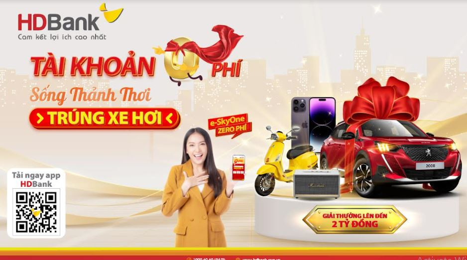 Trải nghiệm tiện &#237;ch t&#224;i khoản 0 ph&#237;, nhận qu&#224; tiền tỷ từ HDBank - Ảnh 1