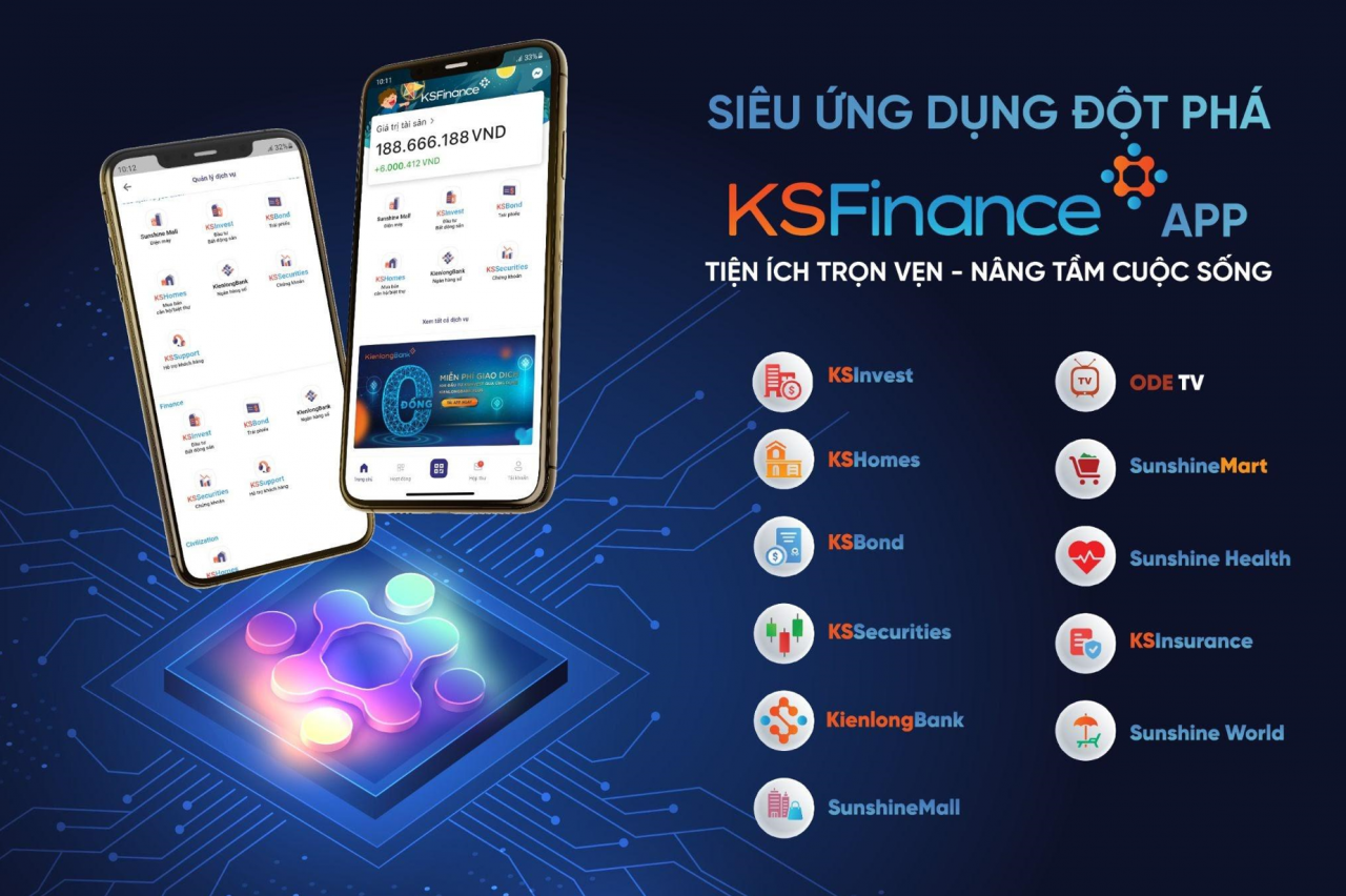Siêu ứng dụng KSFinance mang đến một hệ sinh thái các sản phẩm và dịch vụ đa dạng, đáp ứng mọi nhu cầu cơ bản của khách hàng  