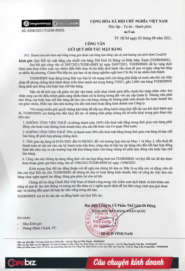 TGDĐ đơn phương giảm tiền thu&#234; mặt bằng: Kh&#244;ng một doanh nghiệp, một doanh nh&#226;n n&#224;o lại tuy&#234;n bố xanh rờn, &#225;p đặt với đối t&#225;c như vậy! - Ảnh 2
