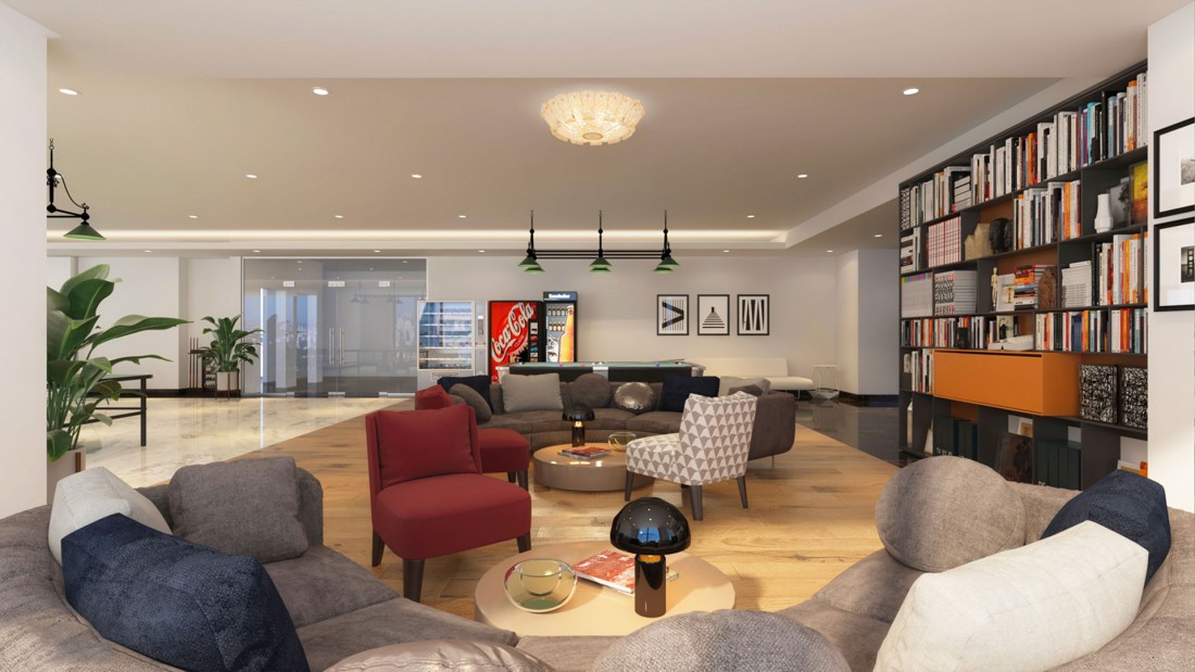 Kh&ocirc;ng gian sinh hoạt cộng đồng b&ecirc;n trong dự &aacute;n Sunshine Riverside