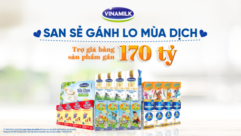 45.000 phần qu&#224; được Vinamilk san sẻ kh&#243; khăn m&#249;a dịch đến 3 tỉnh, th&#224;nh - Ảnh 1