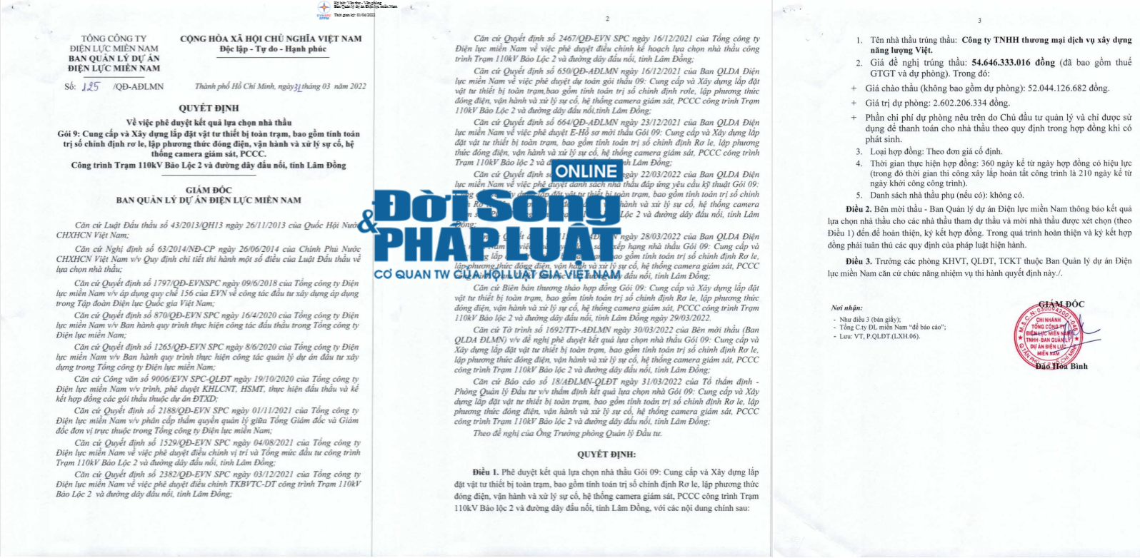 Quyết định số 125/QĐ-AĐLMN.