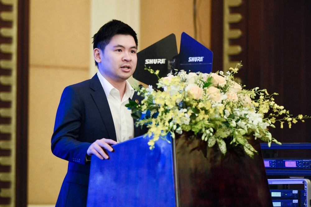 &nbsp; T&acirc;n Ph&oacute; Chủ tịch VDEN Đỗ Vinh Quang ph&aacute;t biểu tại sự kiện.