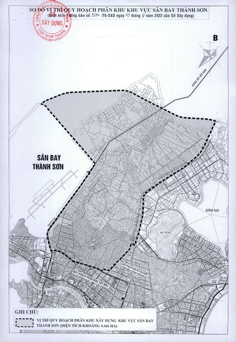 Sơ đồ vị tr&iacute; quy hoạch ph&acirc;n khu x&acirc;y dựng khu vực ven Đầm Nại, huyện Ninh Hải.
