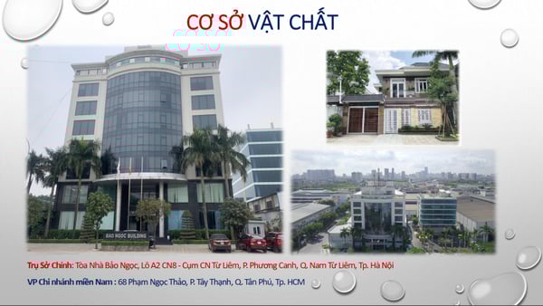 Cơ sở vật chất của&nbsp;C&ocirc;ng ty cổ phần Tập đo&agrave;n đầu tư Bảo Ngọc.