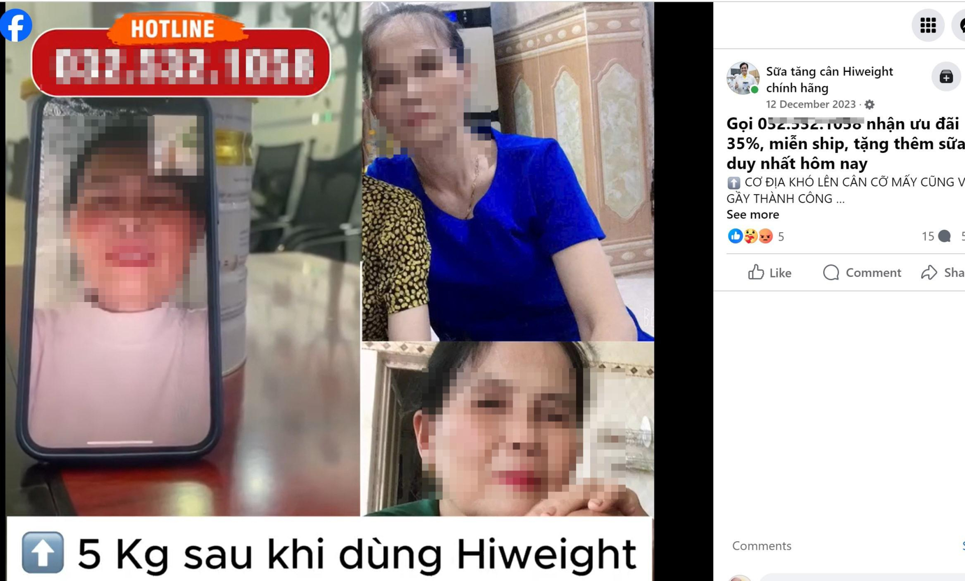 Quảng c&aacute;p tăng c&acirc;n như thần dược. Ảnh: chụp m&agrave;n h&igrave;nh