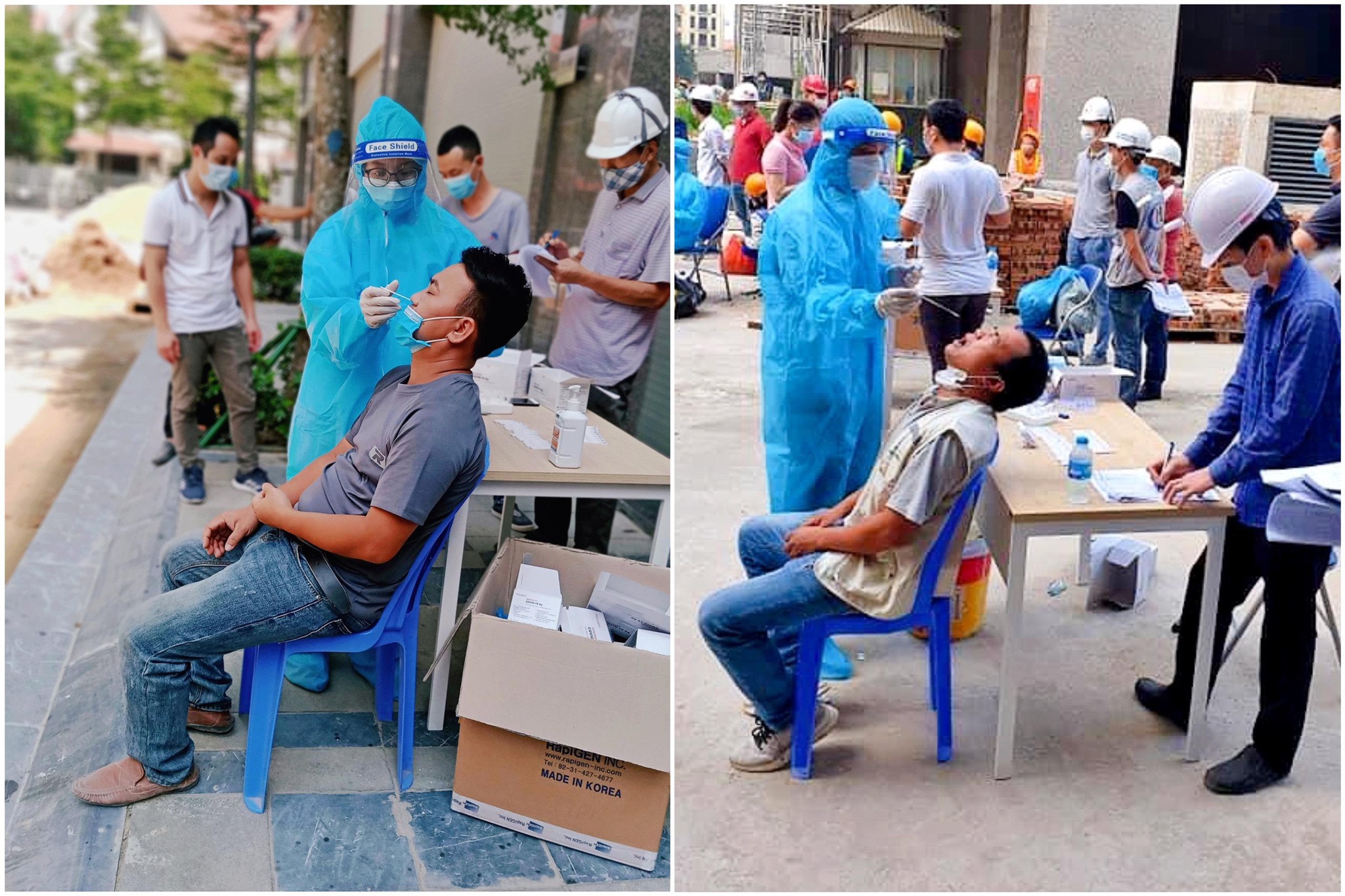 Triển khai test nhanh Covid-19 cho to&agrave;n thể c&aacute;n bộ v&agrave; c&ocirc;ng nh&acirc;n tại dự &aacute;n &nbsp;