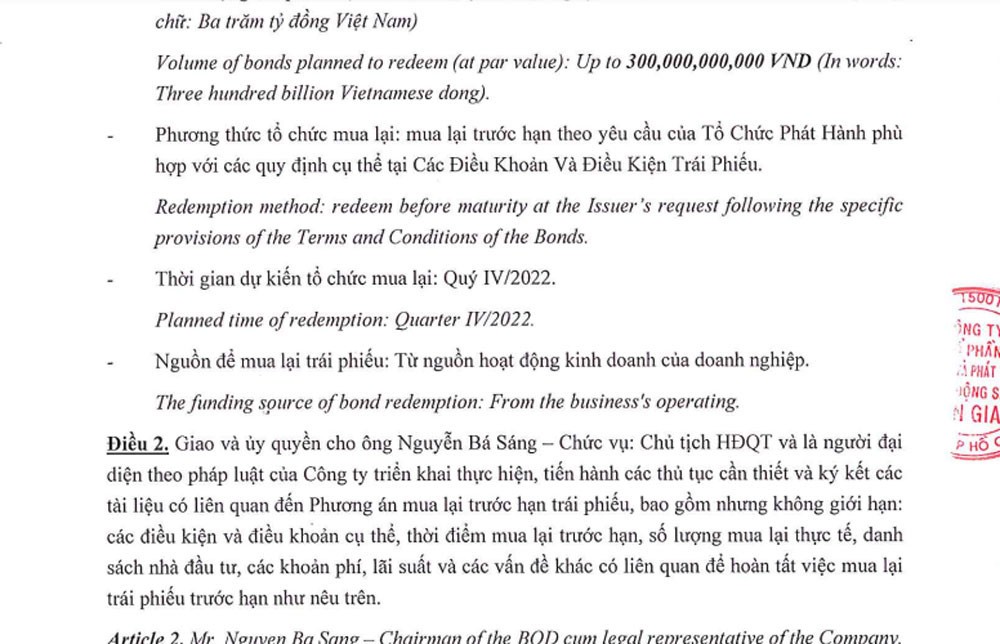 Bất động sản An Gia phải mua lại 300 tỷ tr&#225;i phiếu trước hạn - Ảnh 1
