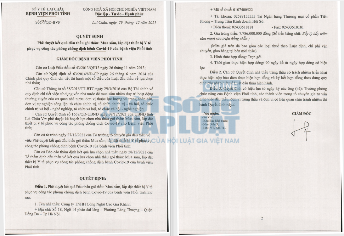 Quyết định số 171/ QĐ-BVP ng&agrave;y 29 th&aacute;ng 12 năm 2021.