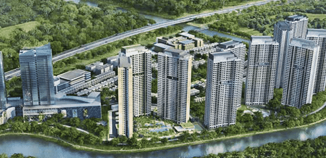 Gi&aacute; b&aacute;n căn hộ chung cư ở một số khu vực tại H&agrave; Nội, TP. HCM tăng cao hơn so với qu&yacute; trước. Ảnh: Phối cảnh dự &aacute;n Palm City