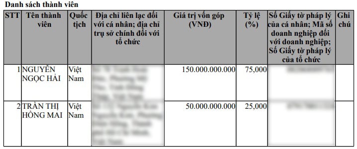 Cơ cấu cổ đ&ocirc;ng của V&agrave;ng bạc đ&aacute; qu&yacute; Ngọc Hải.