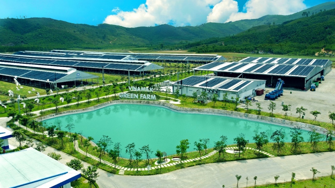 Trang trại sinh th&aacute;i Vinamilk Green Farm được chăn nu&ocirc;i m&ocirc; h&igrave;nh n&ocirc;ng nghiệp c&ocirc;ng nghệ cao vận h&agrave;nh theo kinh tế tuần ho&agrave;n kh&eacute;p k&iacute;n