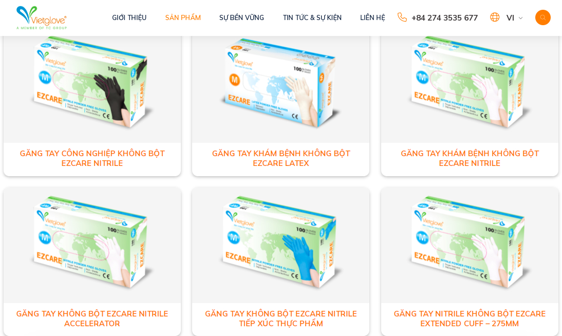 C&aacute;c sản phẩm của CTCP Găng Việt