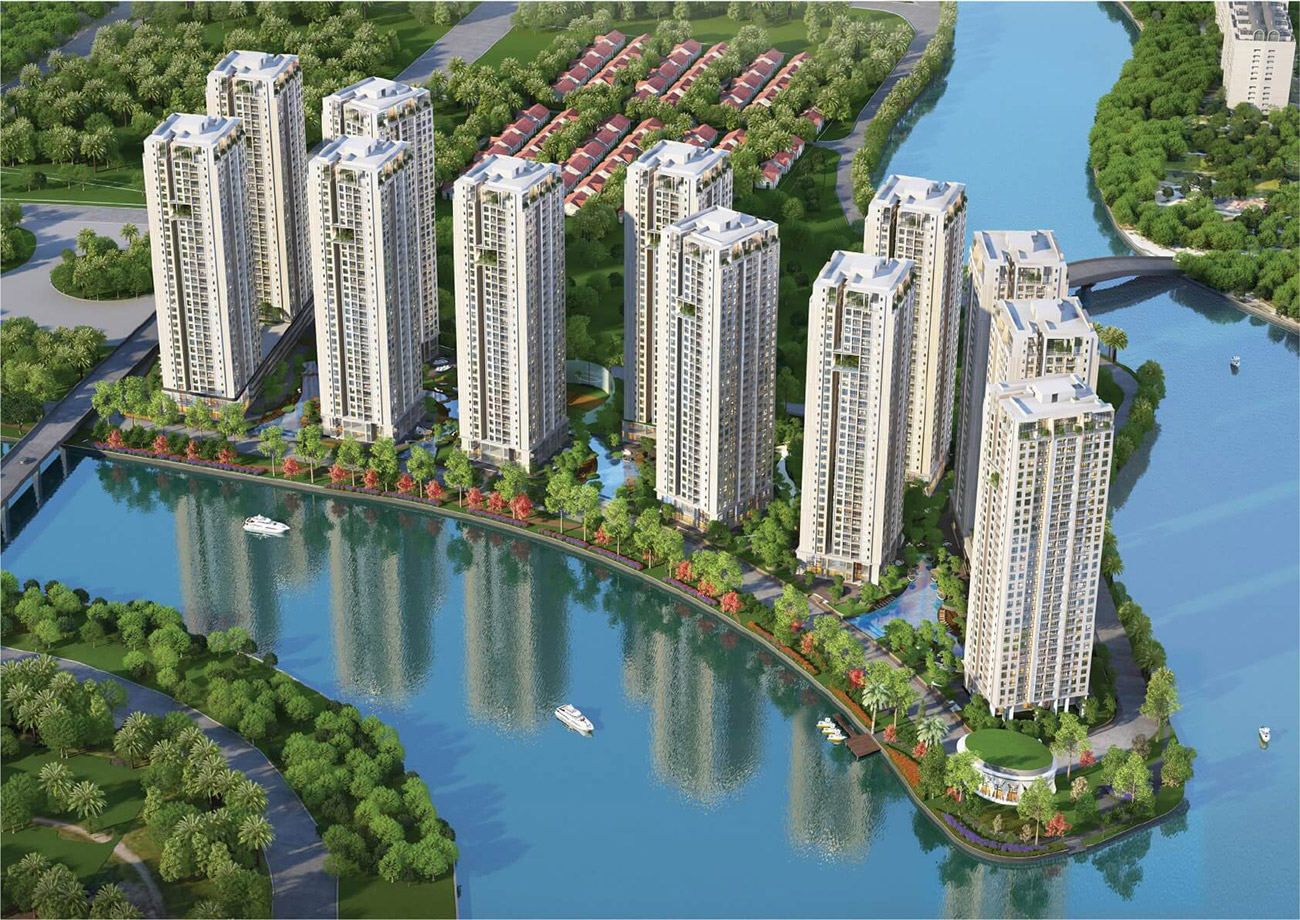 Phối cảnh dự &aacute;n Gem Riverside của Tập đo&agrave;n Đất Xanh
