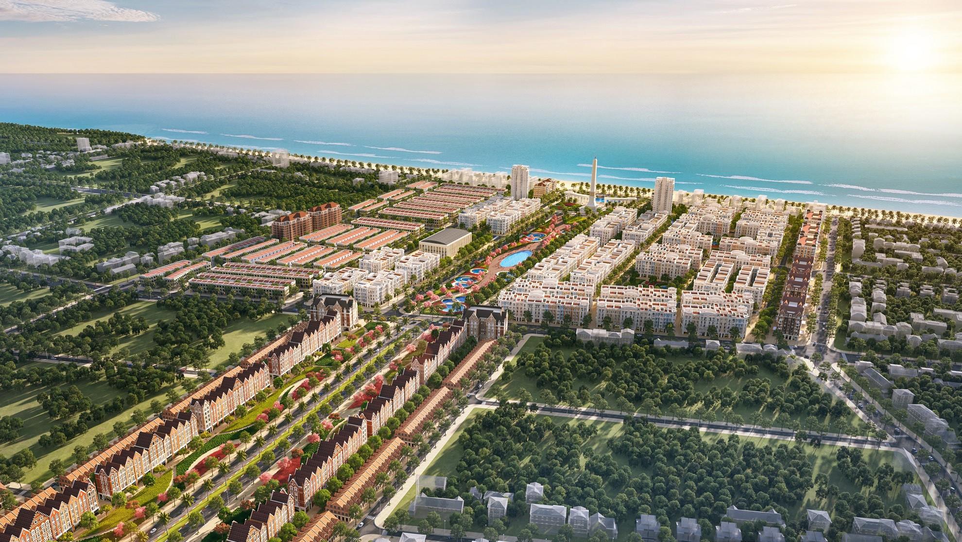 Dự &aacute;n quảng trường biển 1 tỷ USD được khởi c&ocirc;ng tại Sầm Sơn. Ảnh: Người đưa tin.