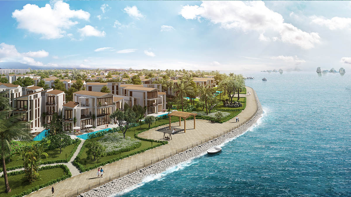 Phối cảnh khu biệt thự biển Thanh H&oacute;a. Ảnh: Sun Group.