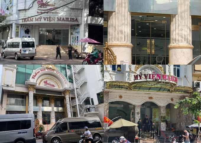 C&ocirc;ng an xuất hiện tại nhiều chi nh&aacute;nh thẩm mỹ viện Mailisa.