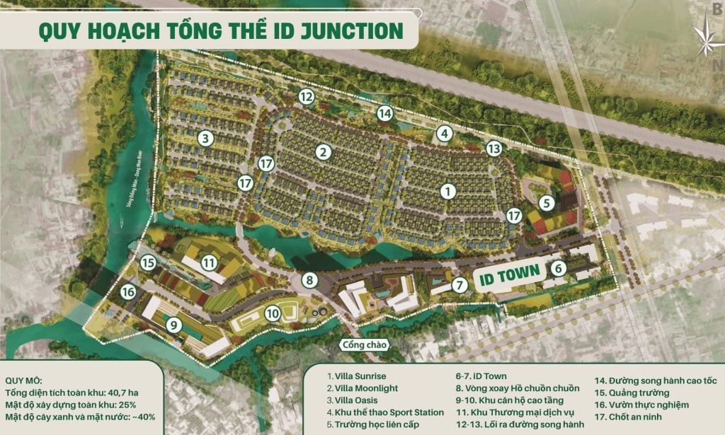 Quy hoạch tổng thể nh&agrave; ở x&atilde; hội iD Town.