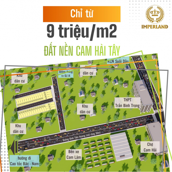 Khu đất được C&ocirc;ng ty Cổ phần Imperland v&agrave; C&ocirc;ng ty Cổ phần Thương mại Địa ốc Hưng Thịnh Holdings đang rao b&aacute;n cho kh&aacute;ch h&agrave;ng, c&oacute; dấu hiệu trốn thuế.