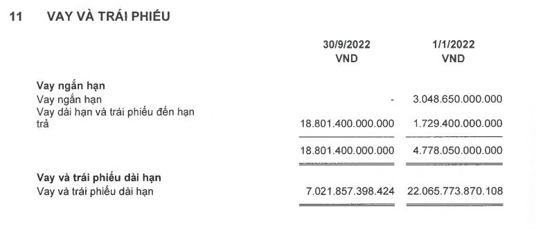 B&aacute;o c&aacute;o t&agrave;i ch&iacute;nh c&ocirc;ng ty mẹ qu&yacute; 3/2022